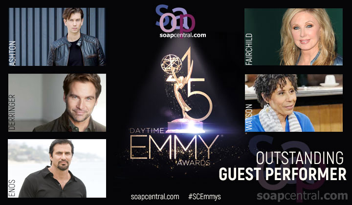 2018 Daytime Emmy Outstanding Guest Performer nominees: Ryan Ashton, Robb Derringer, John Enos, Morgan Fairchild, Vernee Watson